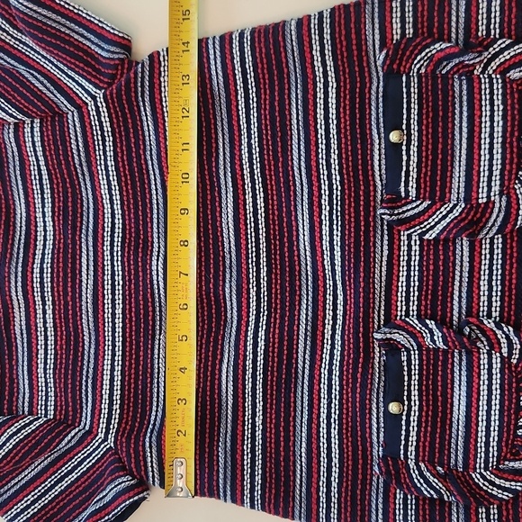 Janie and Jack Navy Blue Red White Boucle Dress Size 10 - Picture 9 of 9